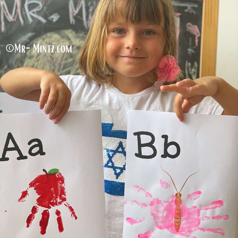 A complete set of A-Z Handprint Alphabet - explore the Alphabet with these cute and original set of handprint crafts. Your preschooler will love them.