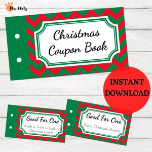 Christmas Coupon Book | Coupon Book | Printable Kids Coupon Book | Download Coupon Book | Christmas Activity | Christmas Stocking Stuffers