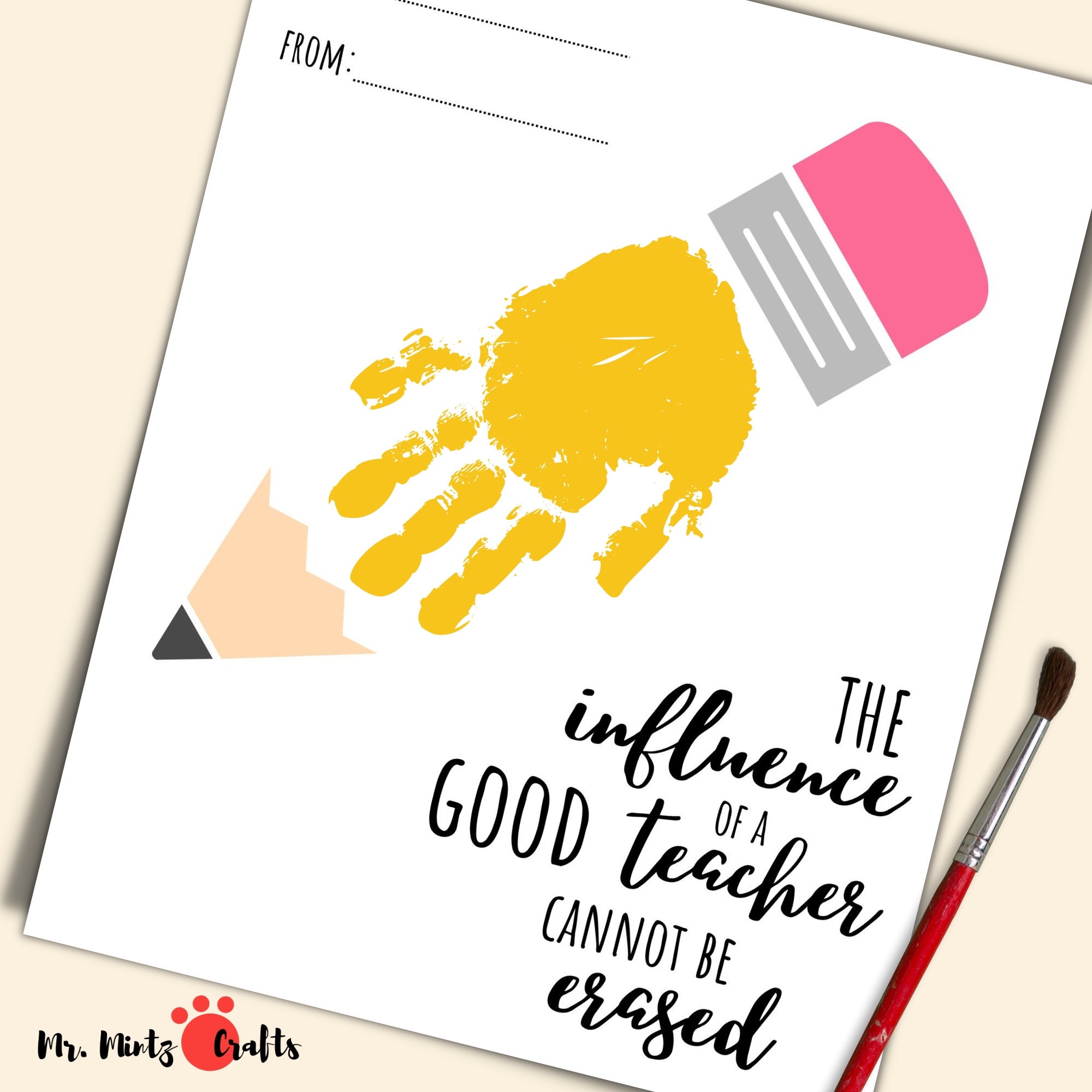 Teacher Appreciation Week Handprint Art Craft Printable Template ...