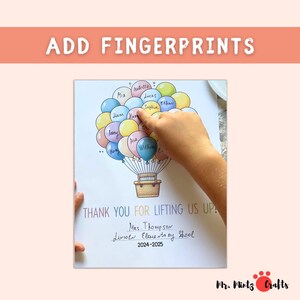 Teacher Appreciation Keepsake Gift Handprint Fingerprint Art Craft ...
