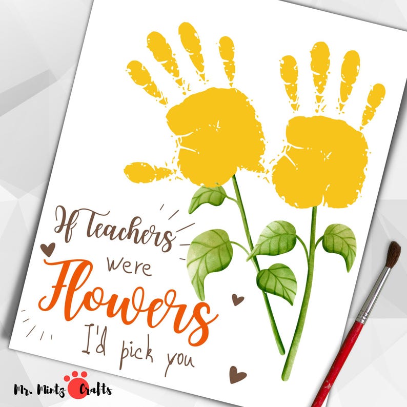 Teacher Appreciation Week Gift Handprint Art Craft Printable, If ...