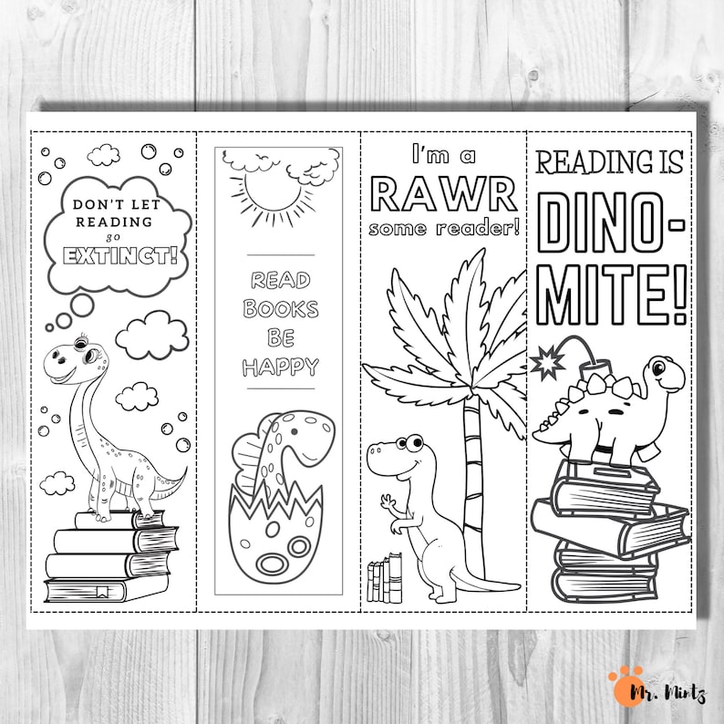 printable bookmarks with quotes to color cute coloring etsy