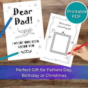 Vaderdagboek | Vaderdagcadeau van Kids Funny | Ik hou van mijn vader | Vaderdagkaart van dochter zoon | Vaderdag kleurplaat