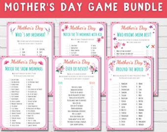 Mothers Day Games Printables | Mother's Day Games Bundle For Kids and Adults | Party Games and Activities | Family Games | Classroom Games