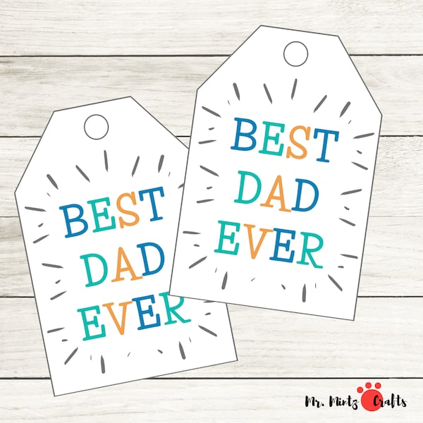 Father's Day Gift Tags For Church Gifts | Printable Fathers Day Treat Tags | Happy Fathers Day | Dad Gift Tags | Last Minute Printable