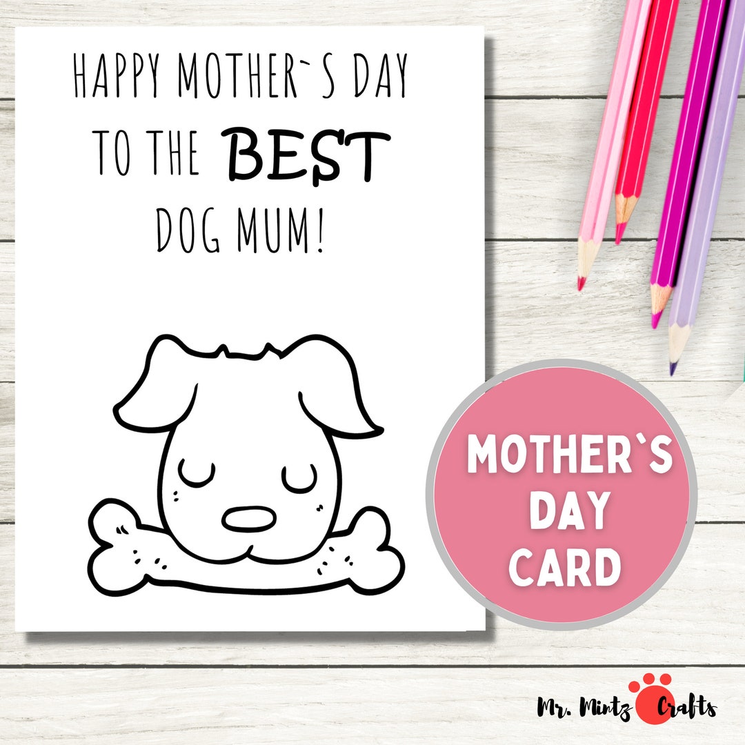 Printable Mothers Day Card From the Dog | Dog Mom Card | Mother in Law ...