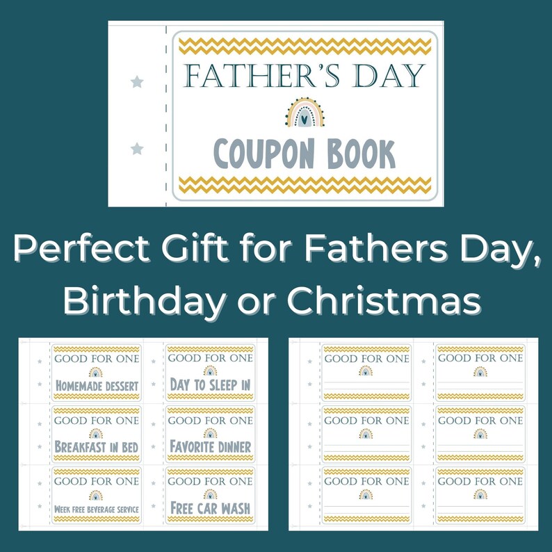 Coupon Book | Father's Day Coupons | Fathers Day Coupon Book | Fathers ...