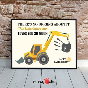 Handafdruk Art Craft Vaderdagcadeau voor papa opa papa | Bouw Papa Cadeau Dochter Zoon | Vaderdagcadeau van Kids Printable