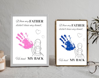Handprint Art Craft for Father's Day | Father's Day Gift from Daughter Son | Fathers Day Craft | Dad Quotes | Gift Card for Dad from Kids