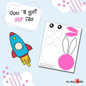 Easter Bunny Craft Template | Easter Gifts Printable | Easter Card Art ...