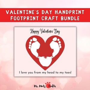 Valentines Handprint Art | Valentines Day Handprint Footprint Art Craft ...