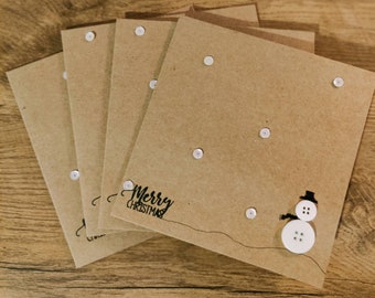 Handmade Christmas Cards, Pack of 6