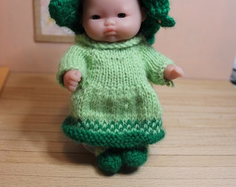 Butterfly Garden - Green Flower #2 for 5" Doll