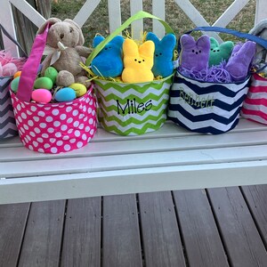 Personalized Easter Basket  | Boy or Girl | Order NOW for Easter |  FREE Embroidered Personalization |  Easter Basket  | Easter Bunny