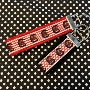 Personalized College / University  inspired inspired Key Fob  or  Wristlet  - 2 sizes available  ** Free Embroidery**