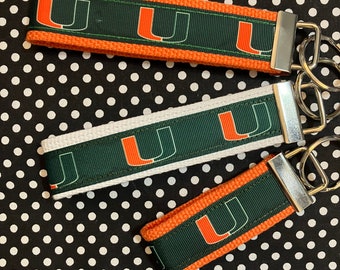 Personalized College / University  inspired Key Fob  or  Wristlet  - 2 sizes available  ** Free Embroidery Available**