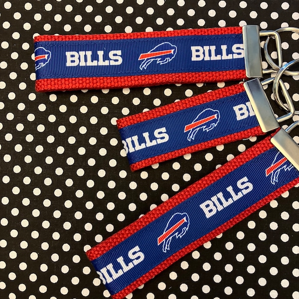 Porte-clés personnalisé inspiré des Bills de Buffalo - 2 tailles disponibles Broderie personnalisée GRATUITE - Football