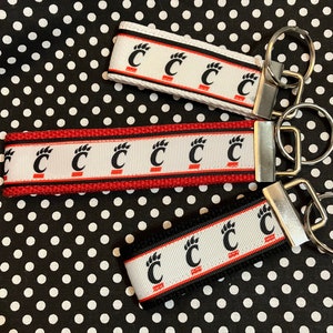 Personalized University of Cincinnati - Cincinnati Bearcats inspired Key Fob or  Wristlet - 2 sizes available  *Free Embroidery Available*
