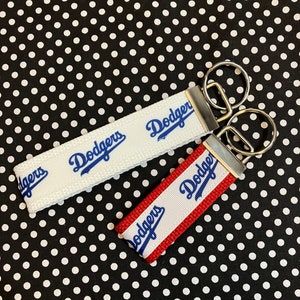 Personalized Los Angeles Dodgers Key Fob  or  Wristlet  - 2 sizes available  * Free Embroidery Available* Baseball
