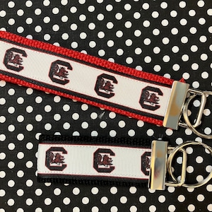 Personalized University of South Carolina inspired inspired Key Fob  or  Wristlet  - 2 sizes available  ** Free Embroidery**