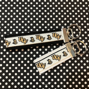 Personalized College / University  inspired key fob, luggage tag, UCF Alumni Merch  - 2 sizes ** Free Embroidery**