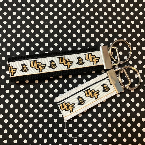 Personalized UCF Knights - University of Central Florida inspired key fob, luggage tag, UCF Alumni Merch  - 2 sizes ** Free Embroidery**