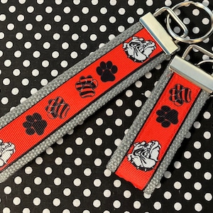 Personalized College / University  inspired Key Fob or  Wristlet - 2 sizes available  ** Free Embroidery Available**