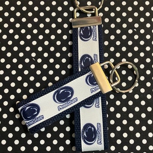 Personalized Penn State University inspired Key Fob  or  Wristlet  - 2 sizes available  ** Free Embroidery Available**