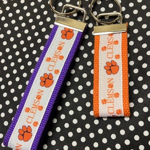 Personalized College / University  inspired Key Fob or  Wristlet - 2 sizes available  ** Free Embroidery Available