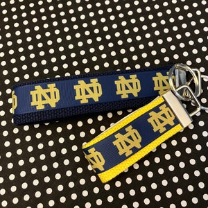 Personalized College / University  inspired Key Fob or  Wristlet - 2 sizes available  ** Free Embroidery Available**