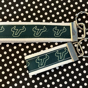 Personalized University of South Florida  Bulls inspired Key Fob  or  Wristlet  - 2 sizes available  ** Free Embroidery Available**