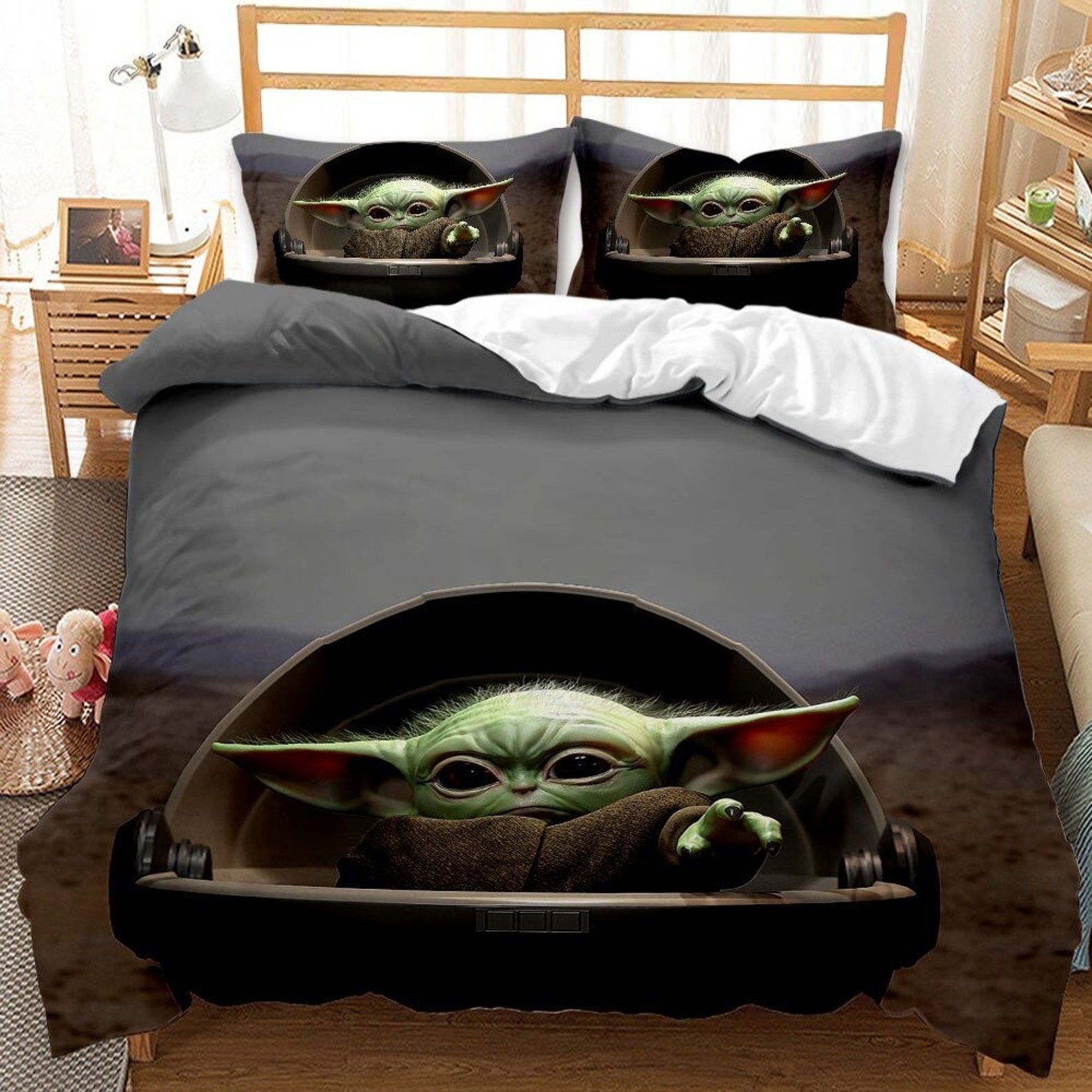Baby Yoda Grogu Mandalorian Bedding Set 3D Home Textile Etsy