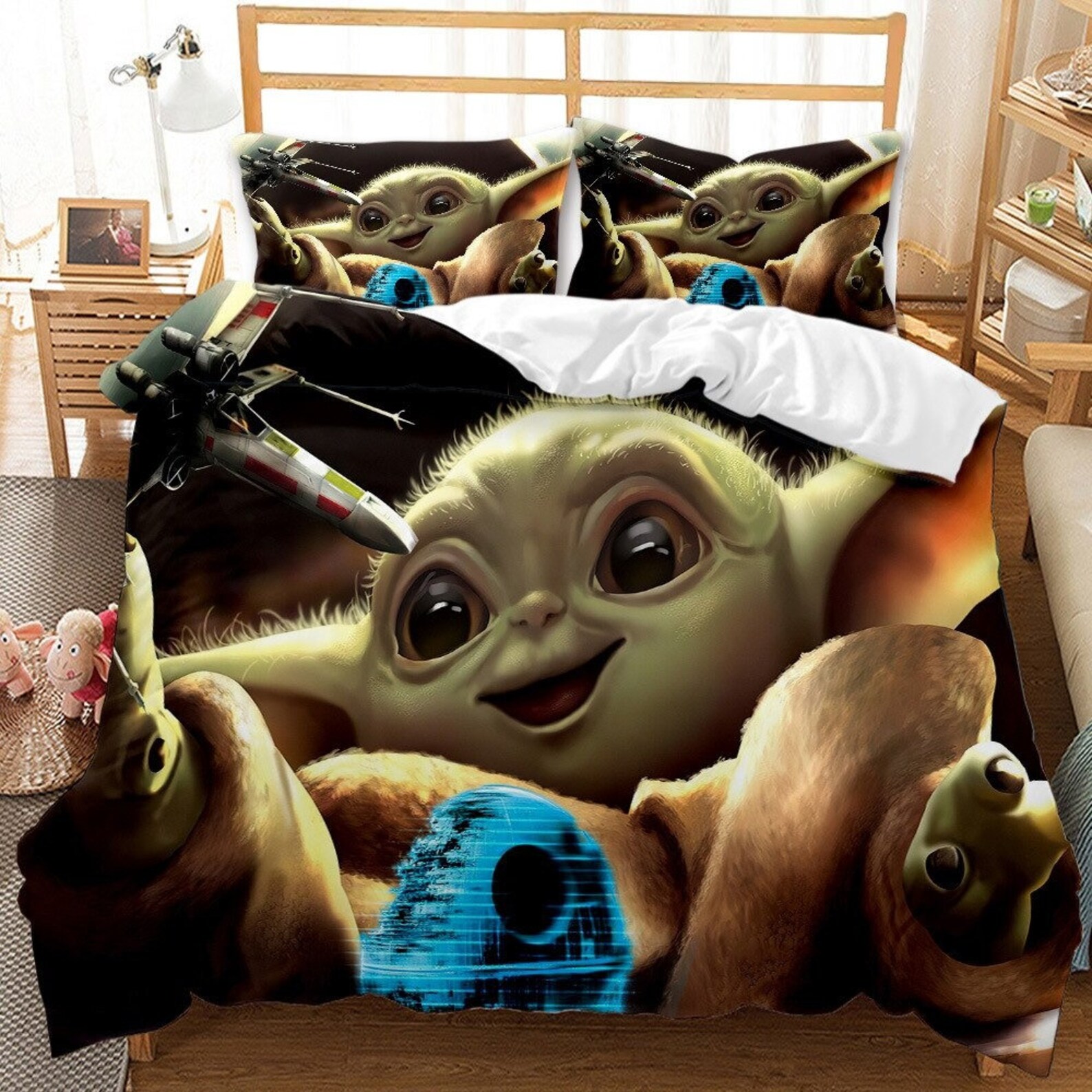Baby Yoda Grogu Mandalorian Bedding Set 3D Home Textile Etsy
