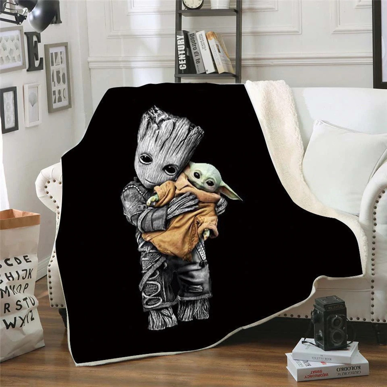 Baby Yoda Grogu Groot 9 Styles Blankets Super Soft Warm Etsy UK