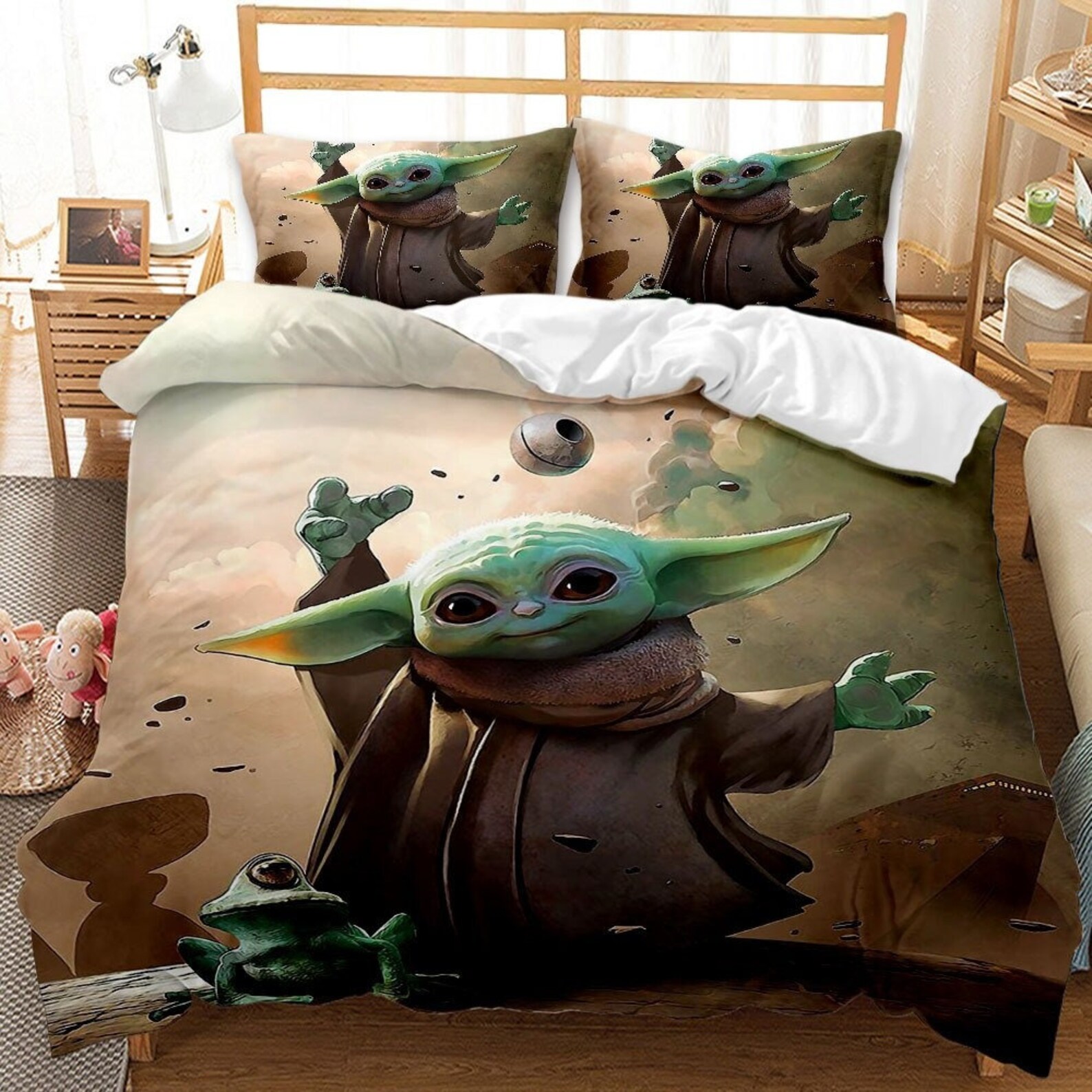 Baby Yoda Grogu Mandalorian Bedding Set 3D Home Textile Etsy