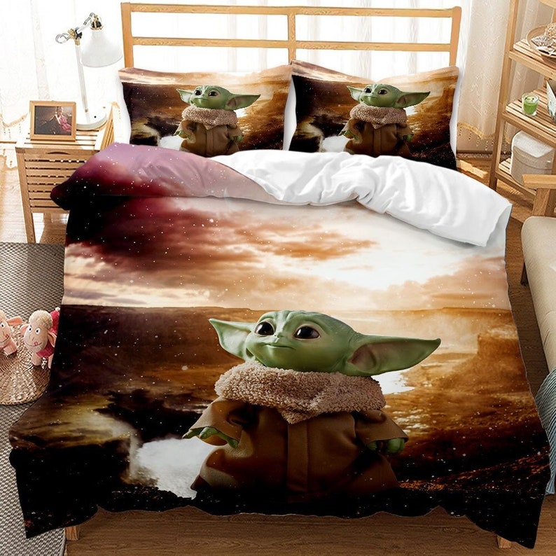 Baby Yoda Grogu Mandalorian Bedding Set 3D Home Textile Etsy