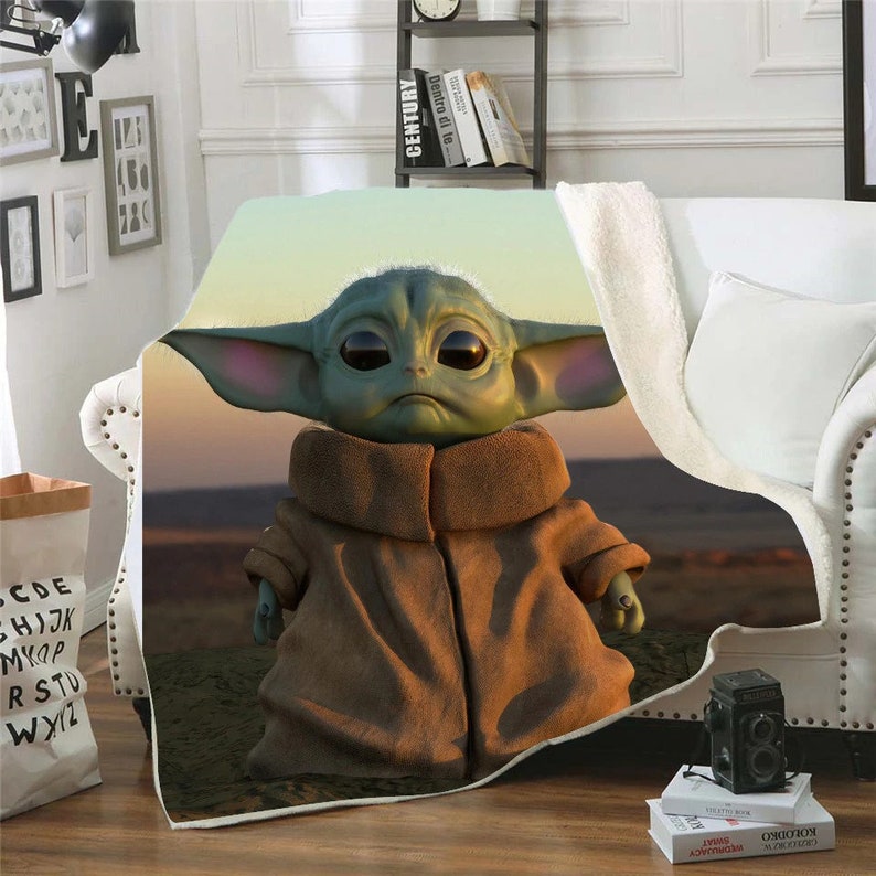 Baby Yoda Grogu Groot 9 Styles Blankets Super Soft Warm Etsy UK