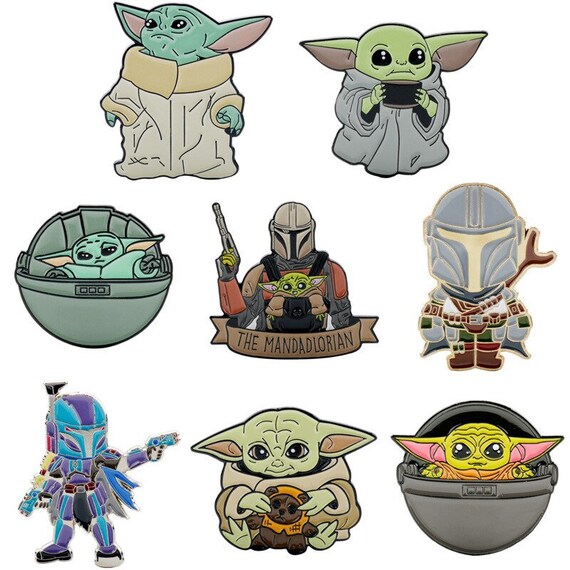 The Mandalorian Baby Yoda Grogu Pin Badge Star Wars Cosplay Etsy