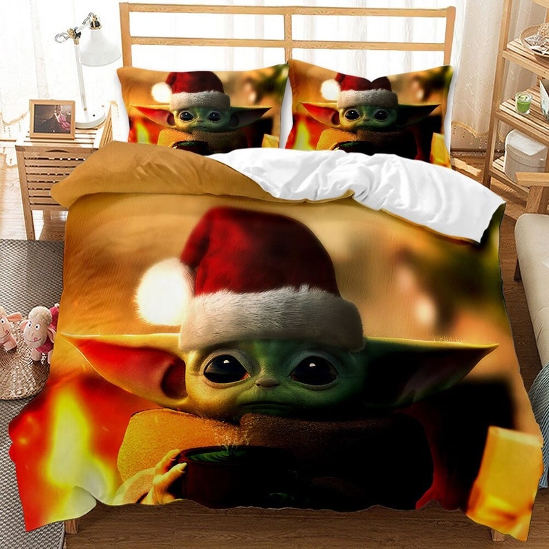 Baby Yoda Grogu Mandalorian Bedding Set 3D Home Textile Etsy