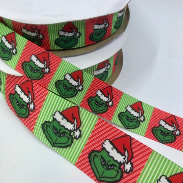 Grinch Wired Ribbon - Etsy