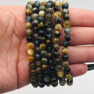 Golden Blue Tiger Eye Perlen Stretch Armband