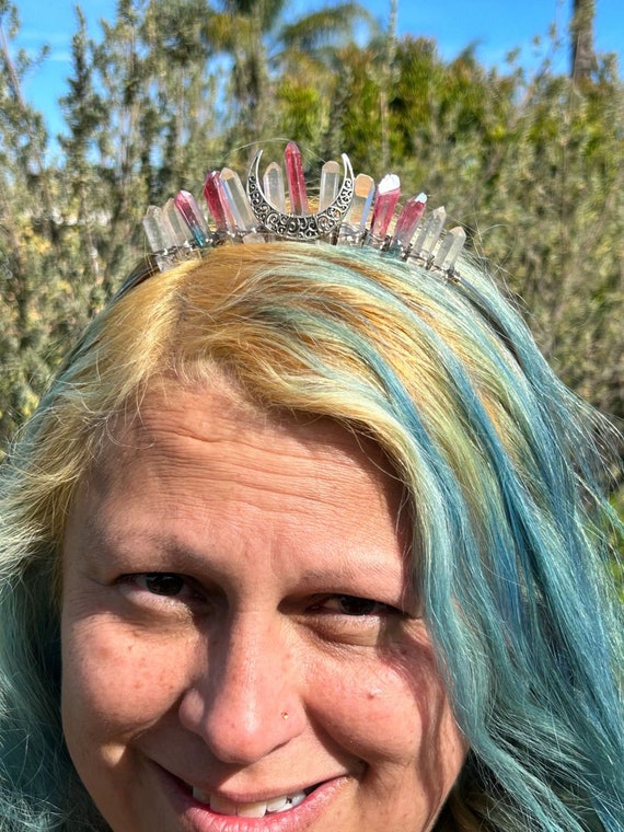 Aura✨️Quartz Headband Faerie Angel Aura Polished White Crystal Quartz Circlet  main image 4