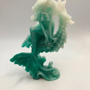 Glow in the Dark Mermaid Riding a Seahorse Figure 4”