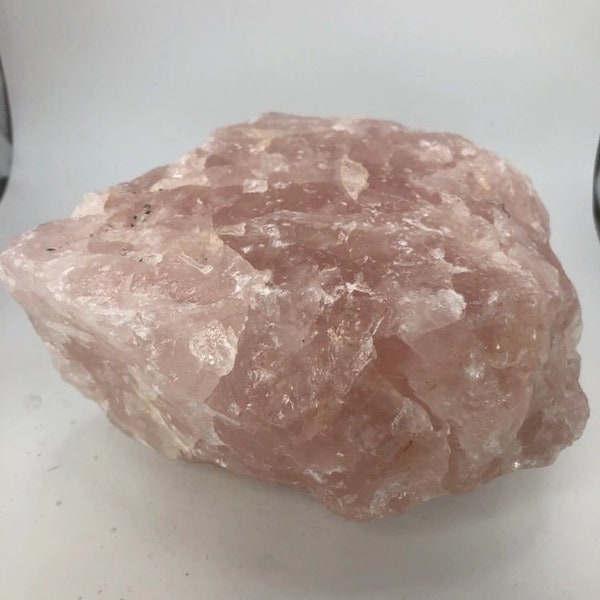 Bright Rose Quartz Raw Stone Specimen 6.5” 5lb Lapidary