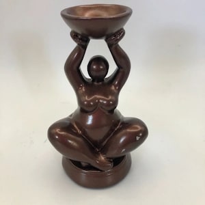 Sitting Goddess Sphere Holder