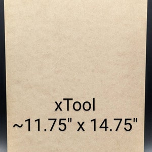 1/8” MDF - 3MM ~12”x15” - 24 or 48 Sheets - Makeblock xTool M1 -  Laser - CNC Woodworking - Draftboard