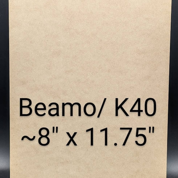 1/8” MDF - 3MM ~8" x 11.75” - 40 Sheets - Beamo -  Laser - CNC Woodworking - Draftboard - K40