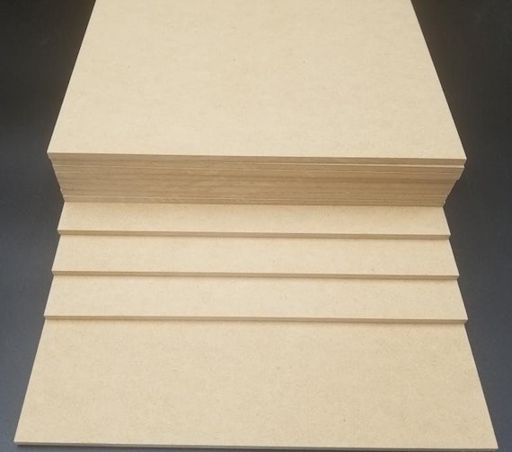 1/4” MDF - 6MM ~12”x19” - 10 or 20 Sheets - Glowforge Ready - Draftboard - Beambox - Makeblock xTool -  Laser - Mira 5 - CNC Woodworking