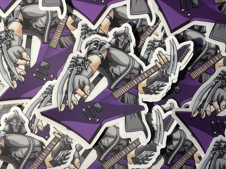Shredder Sticker Death Metal TMNT 2000s Nostalgia Teenage Etsy