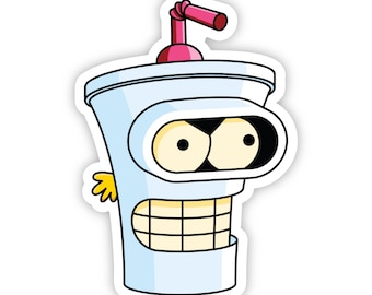 Bender Master Shake Sticker | Futurama ATHF Mashup Set